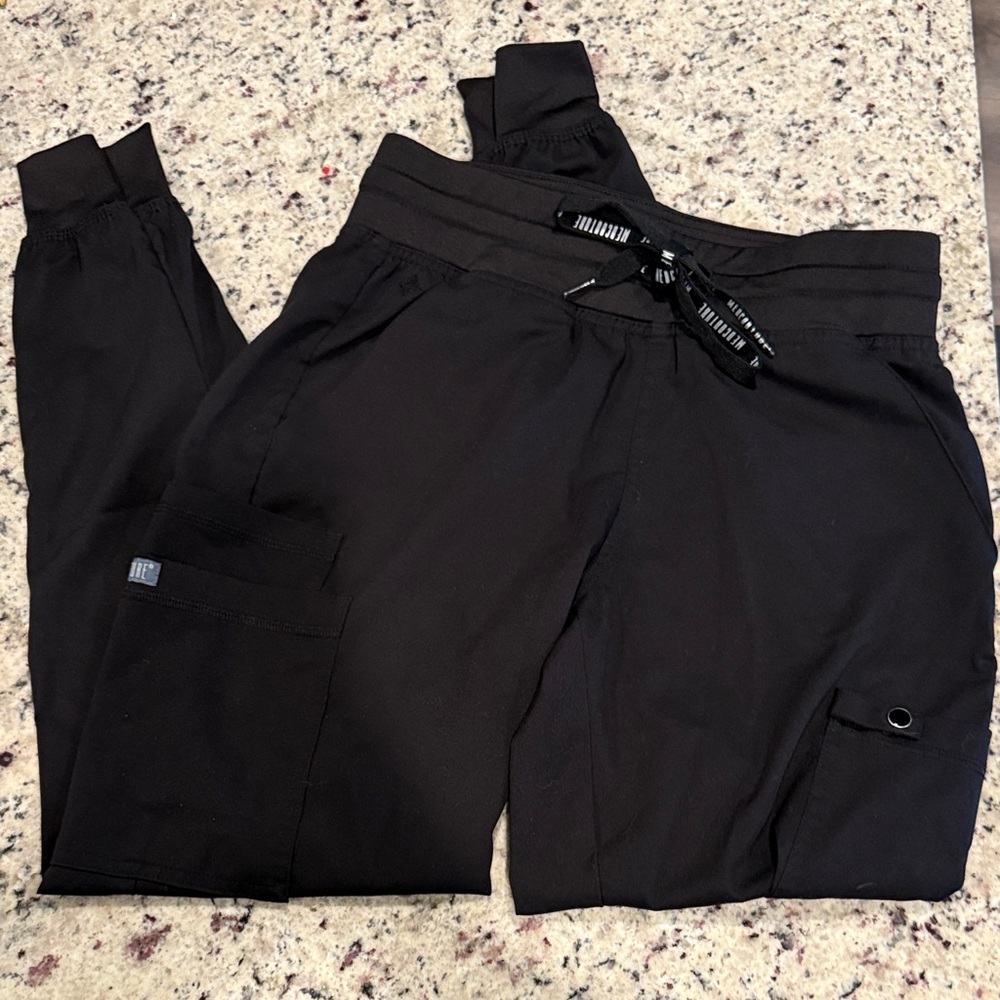 Med Couture Black Scrub Pants Joggers